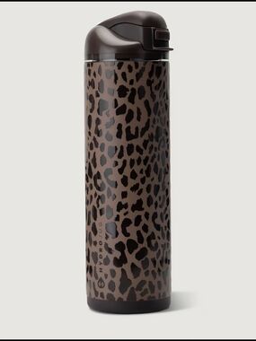 Hydro Flask Leopard Print Water Bottle in Brown and Black